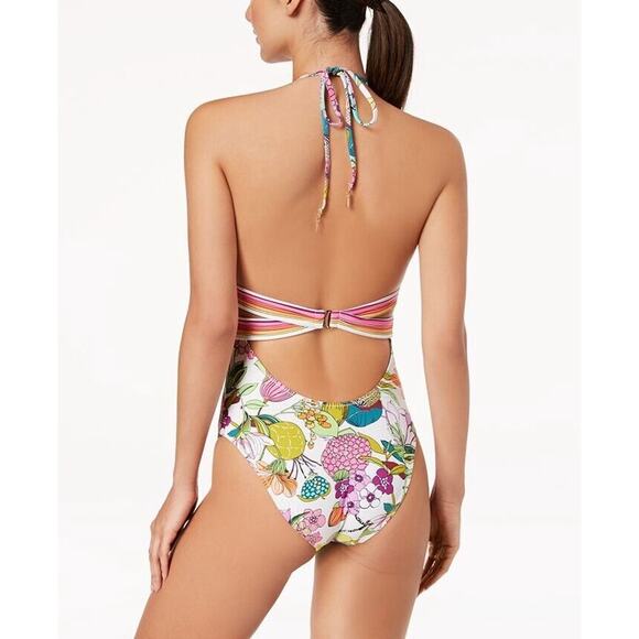 NEW Trina Turk Bathing Suit Sz 6 Key West Botanical Floral One Piece Swimsuit - Picture 2 of 13